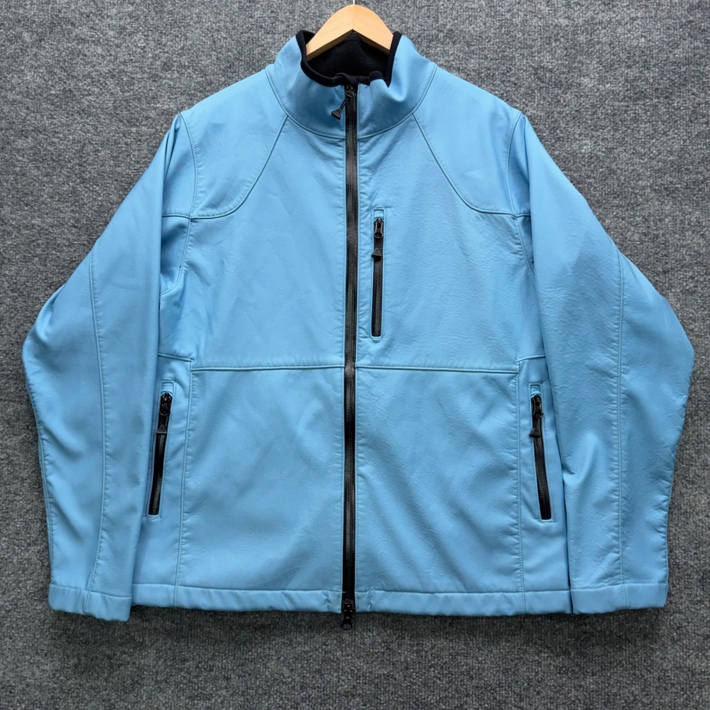 Karbon Softshell Jacket Women's Size 8 Light Blue Full Zip Athletic Outdoor Coat